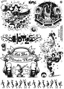 Bringmann&Kopetzki Hotze Klebetattoos schwarz