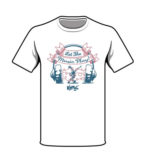 Bringmann&Kopetzki Let The Music Play! T-Shirt, weiß