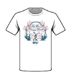 Bringmann&Kopetzki Let The Music Play! T-Shirt weiß